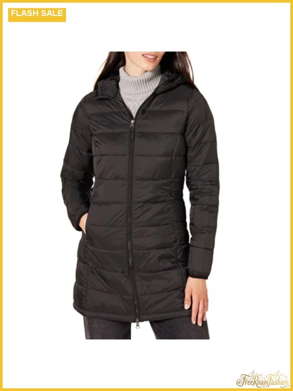 Lightweight Water-Resistant Packable Hooded Puffer Coat
